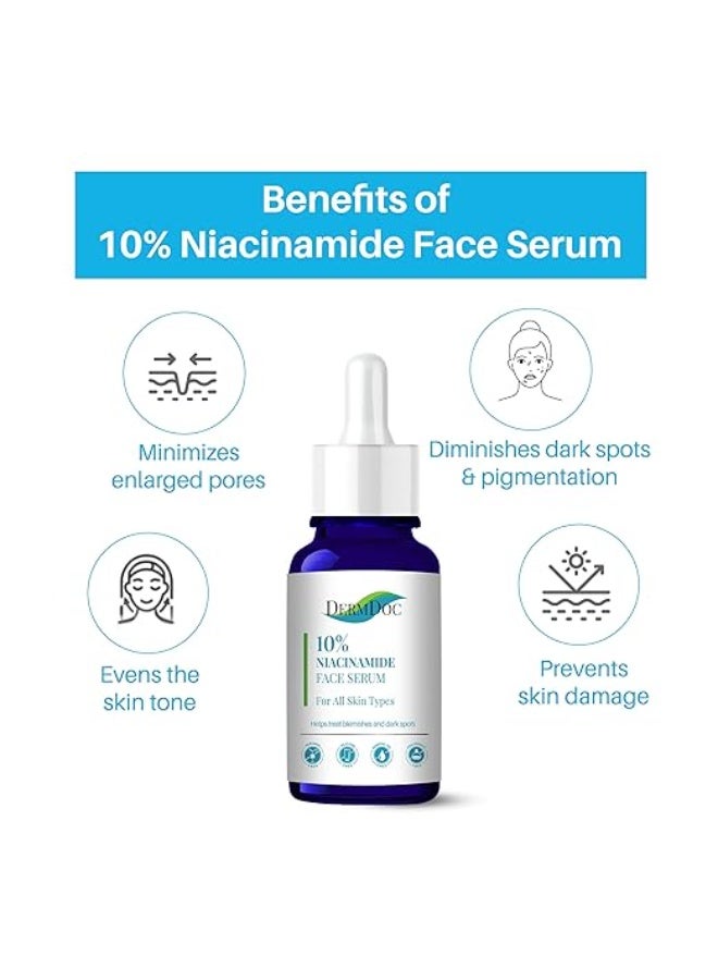 DermDoc 10% Niacinamide Face Serum, 15 ml | Improves Skin Barrier Function & Skin Radiance, Helps Reduce Blemishes & Dark Spots | For All Skin Types | No Parabens, Silicones, Mineral Oil & Sulphates - Image 3